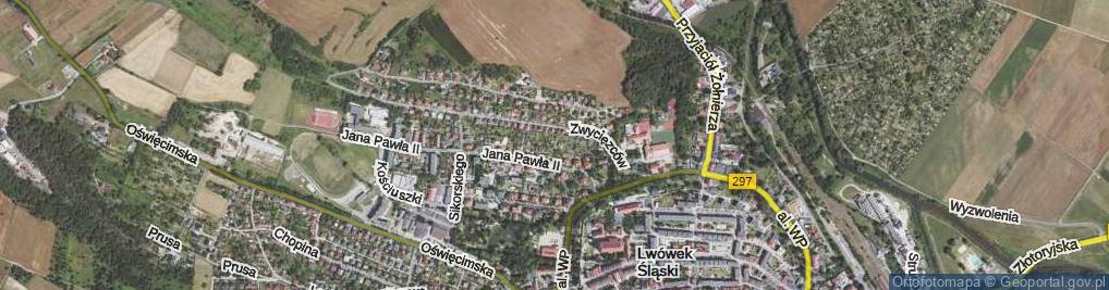 Zdjęcie satelitarne Zielona ul.